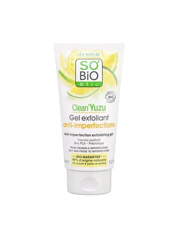 SOBIO Clean'Yuzu Gel Exfoliant, 150 ml