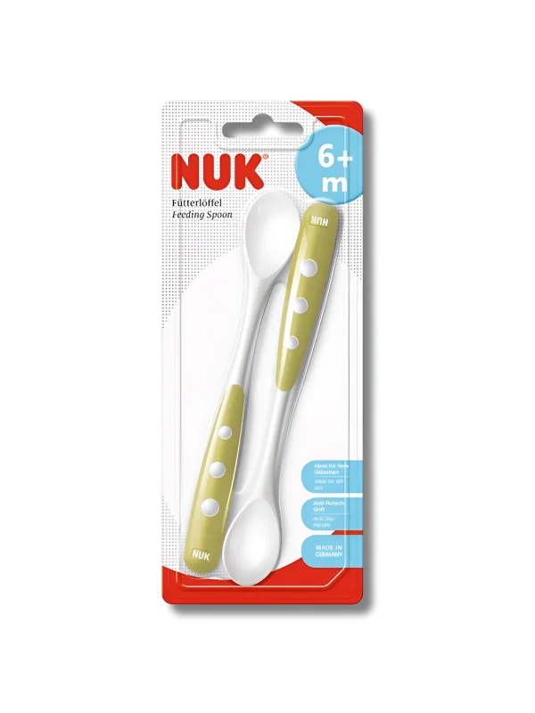 NUK - LOT DE 2 CUILLERES EN SILICONE +6 MOIS