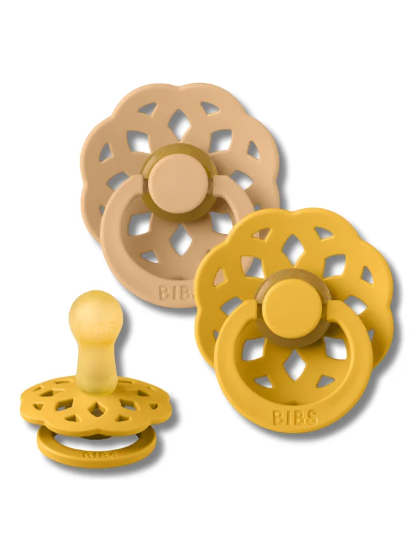 BIBS - LOT DE 2 SUCETTES BOHEME DESERT SAND HONEY BEE TAILLE 2 +6MOIS
