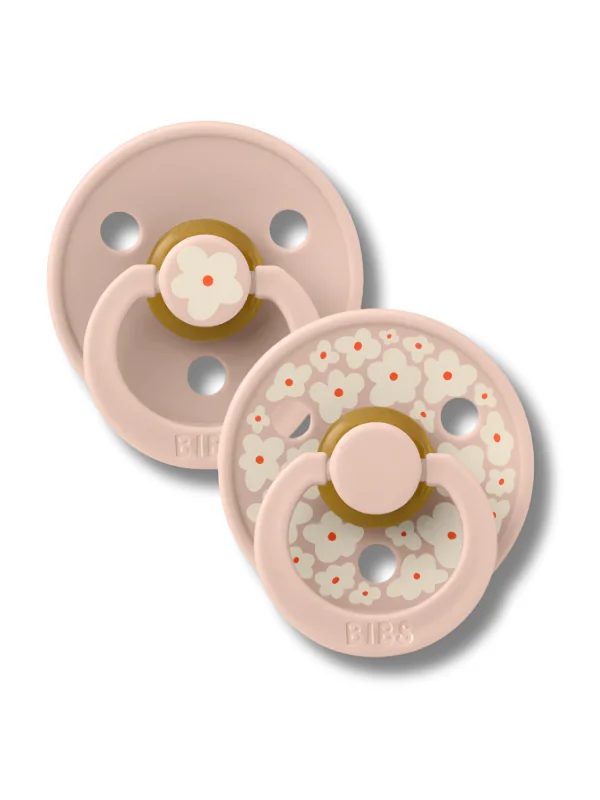 BIBS - NATURAL RUBBER LOT DE 2 SUCETTES JASMINE LATEX BLUSH MIX TAILLE 2