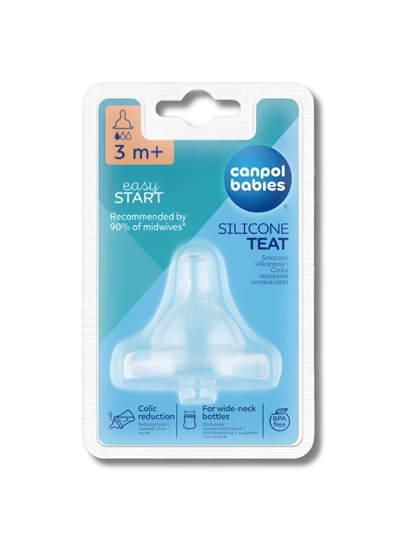 CANPOL BABIES - TETINE SILICONE POUR BIBERON +3MOIS