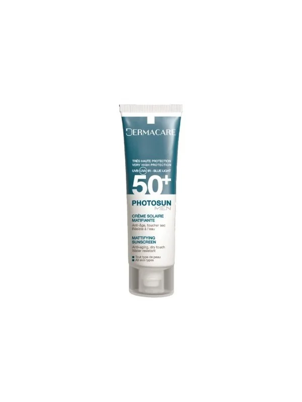 DERMACARE PHOTOSUN MEN Crème Matifiante Toucher Sec SPF50+