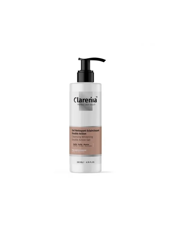CLARENIA GEL NETTOYANT ECLAIRCISSANT DOUBLE ACTION Peau Normale Sèche - 200 ml