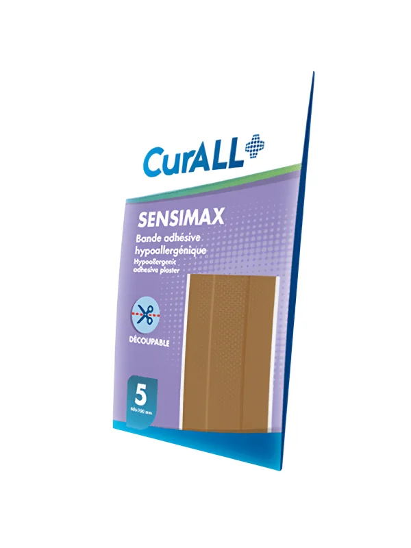 CURALL SENSiMAX - BANDES ADHÉSIVES HYPOALLERGÉNIQUES 5 PIECES 60X100MM