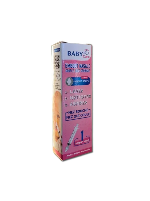 BABY CARE - EMBOUT NASALE SOUPLE AVEC SERINGUE +6MOIS
