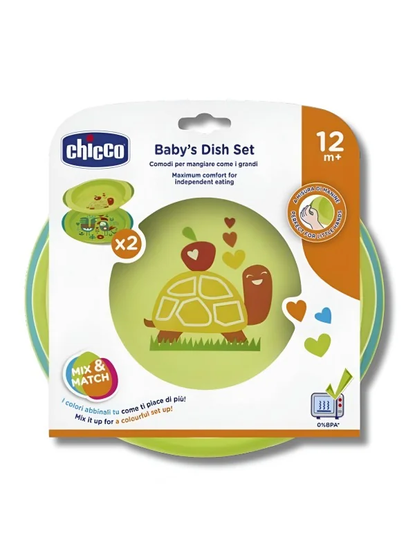 CHICCO - BEBE ENSEMBLE DE DEUX ASSIETTES +12MOIS
