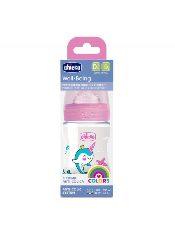 CHICCO - BIBERON EN PLASTIQUE FILLE +0MOIS 150ML