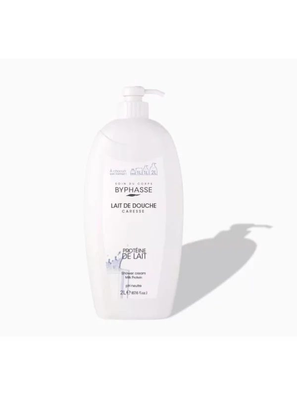 BYPHASSE LAIT DE DOUCHE CARESSE 2L PROTÉINE DE LAIT