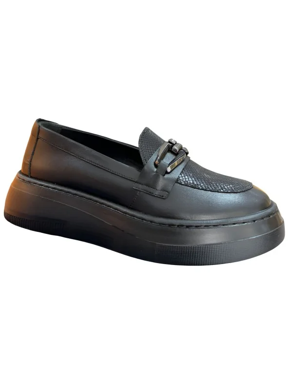 STI LIGHT - DERBIES ORTHOPEDIQUES NOIRS AVEC DETAILS CROCCO