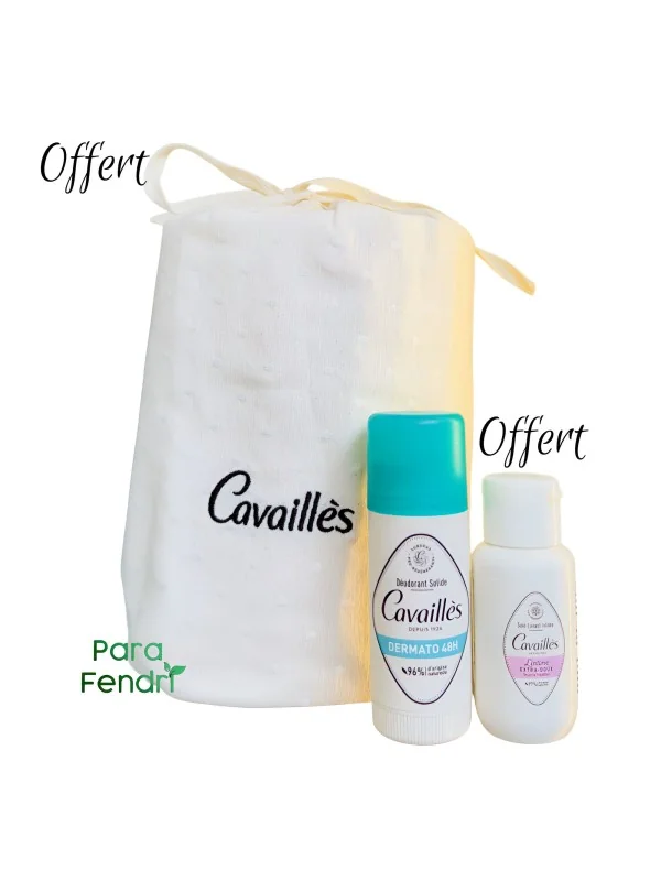 ROGÈS CAVAILLÈS - DÉODORANT STICK DERMATO 48H + GEL INTIME EXTRA DOUX 50 ML ET BOURSE OFFERTS
